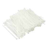 uxcell 1000 Pcs Wht Zip Self-Locking Packaging Nylon Cable Tie