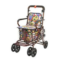 Rollator, Humanized Design with Storage Bag Adjustable Foldable Independent Brake Elderly Walker Rehabilitation Training (Color : B)