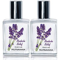 Headache Relief -Relieve Tension Pain, Pressure, Sinus, Calm Nerves, Stomach, Cool Skin with 100% Authentic Pure Therapeutic Grade Essential Oils Peppermint Lavender Roll-on Kids Safe (2-PACK) 2X 15ml