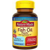 Nature Made Omega-3†† from Fish Oil 550 mg Softgels, 90 Count for Heart Health† (Packaging May Vary)