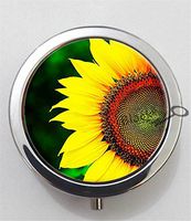 BlackKey Sunflower 3-Compartment Decorative Pocket Gift Box Case Organizer for Pill, Color 1 -2309