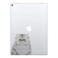 FINCIBO 5 x 5 inch Cute Chinchilla Silver Shaded Persian Cat Removable Vinyl Decal Stickers for iPad MacBook Laptop (Or Any Flat Surface)