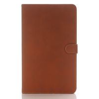 TechCode Smart Slim Case Cover PU Leather Stand Multi Function with Built-in Magnet Sleep&Wake Feature for SAMSUNG Tab A T 580,2016 New Design(Dark Brown)