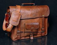 Aditya Art & Craft Men's Genuine Vintage Brown Leather Messenger Bag Shoulder Laptop Bag Briefcase-