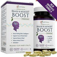 Brain Enhancer Health Supplements - Vitamins for Improving Memory and Focus Boost - Clarity and Brain Power - Help Concentration - Ginkgo Biloba - St John's Wort - Bacopa - 100% Moneyback Guarantee