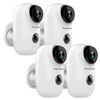 2019 Upgraded Rechargeable Battery-Powered Camera(4 PCS), Indoor/Outdoor Wireless Security Camera 1080p HD Wire-Free 2-Way Audio Night Vision Alarm Alert & PIR Motion Sensor w/Built-in SD Slot