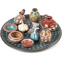 13" Centro Colección al Negativo Ceramics Mexican Folk Art Clay