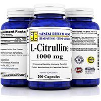 Pure L-Citrulline: 1000mg, 200 Caps - Best Value, Max Strength, All Natural - Supports Cardiovascular Health, Healthy Immune System Function, Protein Metabolism