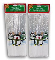 Christmas Penguins Themed Loot Treat Bags - 50 Pack