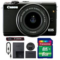 Canon EOS M100 Mirrorless Digital Camera with 15-45mm Lens (Black) + 8GB Memory Card