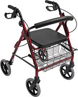 Accela 4 Wheeled Ez Turn Rollator Rolling Walker
