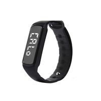 Voberry New CD5 3D LED Calorie Pedometer Sport Smart Bracelet Wrist Watch (black)