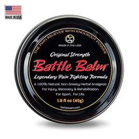 Battle Balm Original Strength Pain Relief Cream (1.9-Ounce) - All-Natural and Organic Topical Analgesic for Arthritis, Muscle Soreness, Sprains, Strains, Bruises and More. Professionally Approved.