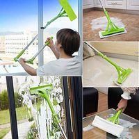 Mop  Telescopic Foldable Handle Cleaning Glass Sponge Mop Cleaner Window Extendable Kitchen Dining & Bar