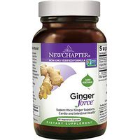 New Chapter Ginger Supplement - Ginger Force with Supercritical Organic Ginger + Non-GMO Ingredients - 60 ct Vegetarian Capsules