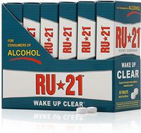 RU-21 Wake Up Clear After Drinking, Supports The Body's Ability to Metabolize Alcohol (20-Pill x 6-Pack Carton)