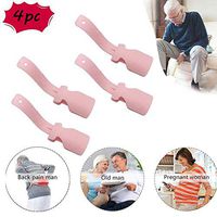 Lazy Shoe Helper, Shoe Lifting Helper, Portable Shoe Lifting Helper for Men,Plastic Shoehorn Sock Slider Handled Shoe Horn for Seniors, Elderly, Disabled - Perfect for Everyd (Pink)