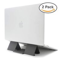 SenseAGE (2pcs-Pack) Laptop Computer 2 Adjustable Angle with Smart Magnet Foldable Laptop Foot Stand for Notebook/Tablet/Mac Portable Laptop Stand - Smoky Grey