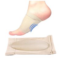 YNNG Foot Arch Support - Soft Gel Pad - Arch Sleeves for Flat Feet - Plantar Fasciitis Sock - Helps Foot Pain Relief, 5 Pairs