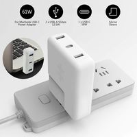 HyperDrive USB-C Hub for 61W Power Adapter 13" MacBook Pro, USBC Charger Converter: 1x Type C 2X USB 3.0 Ports