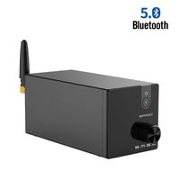 SMSL SA100 2 Channel Stereo Audio Amplifier Bluetooth Receiver Mini Hi-Fi Class D TPA3116 Amp for Home Speakers 50W x 2 (Black)
