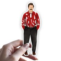 Grantedesigns Ron Swanson Sticker from Parks and Recreation Sticker Decal for Laptop or Any Flat Surface