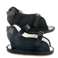 BREG '11393 Boot Cast 10.3" L Medium Canvas Flexible Sole Carpeted D-Ring Closure Upper Strap Slip-Resistant Hook and Loop Closure for Casted Lower Leg Fractures