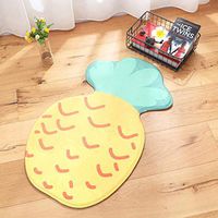 Cartoon Fruit Floor Mats Gateway Bathroom Door Water Absorbent Anti-Slip Mat - HHmei Fruit Shape Flannel Cartoon Non-Slip Absorbent Floor mat (B)