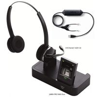 Jabra PRO 9465 Duo Wireless Headset with EHS Nortel 14201-32 Cable, Bundle for Avaya/Nortel 11 Series IP Phones