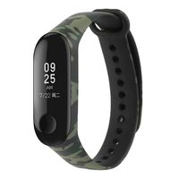 QingZhou Strap for Xiaomi Mi 3 Band - M3 Watch Replacement Bracelet Men/Women Silicone Sport Smart Bracelet Strap Band (Camuflaje Forestal)