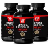 Ginseng Root - EURYCOMA LONGIFOLIA - Testosterone Booster for Men Sex (3 Bottles - 180 Capsules)