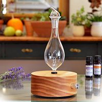 Aromatherapy Diffuser - Professional Grade - Wood and Glass (Solum Lux Merus), Premium, Essential Oil Diffuser, Oils Humidifier, Nebulizer, Nebulizing Professional Machine, Waterless