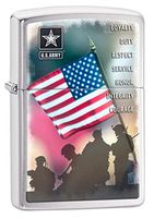 Zippo Lighter: U.S. Army Soldiers - Brushed Chrome 77157