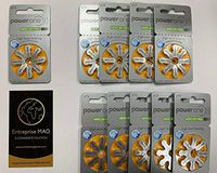 PowerOne Hearing Aid Batteries Size P10-10 Packs of 8 Cells