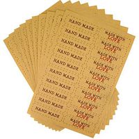 Handmade / Made with Love Kraft Paper Stickers for Soap, Home Baking, Chocolate, Candy, Candle DIY Jewelry Gift Packaging, 200pcs