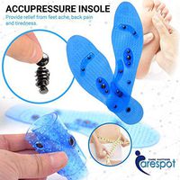 Mindinsole Gel Acupressure Magnetic Insoles/Inserts for Foot/Feet Therapy, Massaging Insoles for Men & Women (Female)