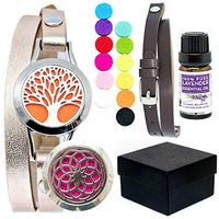 Essential Oil Bracelet Set with Gift Box and 10ml Lavender Essential Oil - Anxiety Bracelet - Aromatherapy On The Go