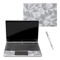 Mightyskins Skin Compatible with Hp Pavilion X360 14" (2018) - Gray Polygon | Protective, Durable, and Unique Vinyl Decal Wrap Cover | Easy to Apply, Remove, and Change Styles | Made in The USA