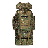 Trekking Rucksack, Hiking Backpack Camping Travel Backpack Knapsack Military Army Molle Tactical Luggage Shoulder Bag for Outdoor Sports Climbing Mountaineering Scalable to 100L (Black)