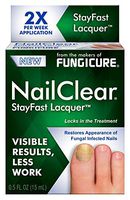 NailClear Stayfast Lacquer - Restores Appearance of Fungal Infected Nails - Visble Results, Less Work - 0.5 fl oz