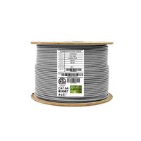 Infinity Cable CAT6A Shielded CMR Riser 10G, 23AWG, FTP, 650MHz, Solid 100% Bare Copper, 1000 Feet, UL Certified, Bulk Ethernet Cable Reel, Grey