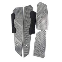 Frames & Fittings CNC Aluminum Footrest Forza 300 250 125 Motorcycle Modified Footpad Pedal Plate for Honda MF13 Forza300 125 250 2018 2019 - (Color: Gray)
