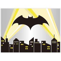 Allenjoy 8x6ft Superhero Cityscape Backdrop Night Buildings Great as Super Hero Bat City Photo Booth Background boy 1st First Birthday Party and Event Banner Decorations Baby Shower Studio Props