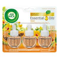 Air Wick Scented Oil Air Freshener, National Park Collection, Hawaii Scent, Triple Refills, 0.67 Ounce (Pack of 3)