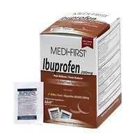 Medi-First - 267571 Ibuprofen, 200mg Ibuprofen Per Tablet, Box of 250 (125 packets/2 Tablets)