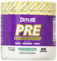 Cutler Nutrition Pre-Workout Energy Powder, Blueberry Lemonade, 7.5 Ounce