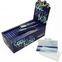 50 booklets Moon 1.0" inch Regular Size 70mm Rice"Blue Papers" Cigarette Tobacco Rolling Papers 2500 Leaves Totally