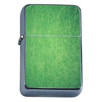 Green Abstract Flip Top Dual Torch Em2 Smoking Cigarette Silver Refillable Dual Flame