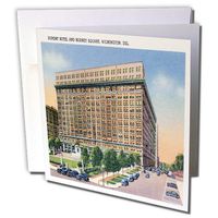 3dRose Dupont Hotel and Rodney Square, Wilmington, Delaware - Greeting Cards, 6 x 6 inches, set of 12 (gc_169568_2)