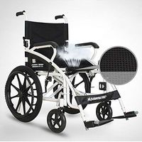 ChenCheng Wheelchair - No Inflatable Folding Manual Wheelchair Portable Elderly Disabled Travel Trolley Wheelchair Size: 91x106.5x70cm Medical Supplies